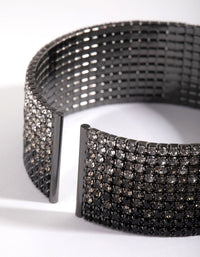 Gunmetal Ombre Diamante Cuff Bracelet - link has visual effect only