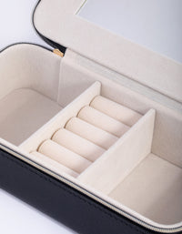 Large Rectangular Black Jewellery Box - link has visual effect only