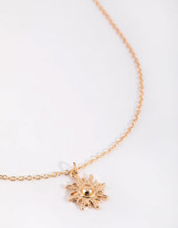Gold Sun Pendant Necklace - link has visual effect only