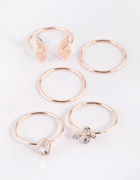 Rose Gold Butterfly Ring 6-Pack - link has visual effect only