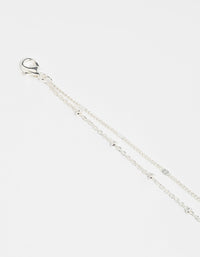 Silver Layered Chain Bracelet - link has visual effect only