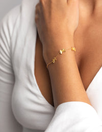 Gold Plated Sterling Silver Etched Butterfly Bracelet - link has visual effect only