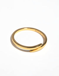 Gold Plated Sterling Silver Polished Band Ring - link has visual effect only