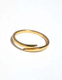 Gold Plated Sterling Silver Polished Band Ring - link has visual effect only