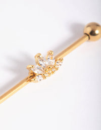 Gold Plated Cubic Zirconia Industrial Bar - link has visual effect only