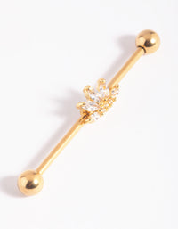 Gold Plated Cubic Zirconia Industrial Bar - link has visual effect only