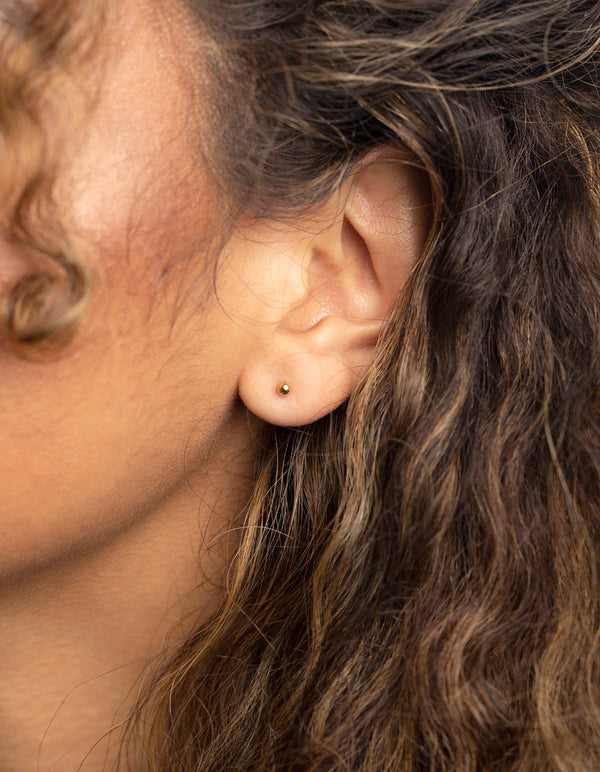 Gold Plated Surgical Steel Cross Stud Earrings