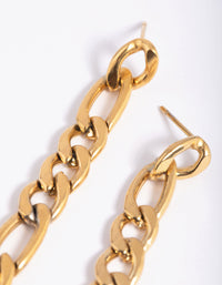 Gold Plated Surgical Steel Chain Drop Earrings - link has visual effect only