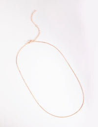 Rose Gold Plated Fine Chain Necklace - link has visual effect only