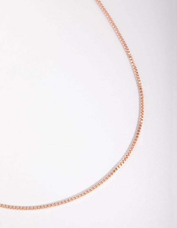 Rose Gold Plated Fine Chain Necklace