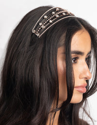 Rose Gold Diamante Star Headband - link has visual effect only