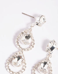 Silver Halo Drop Earrings - link has visual effect only