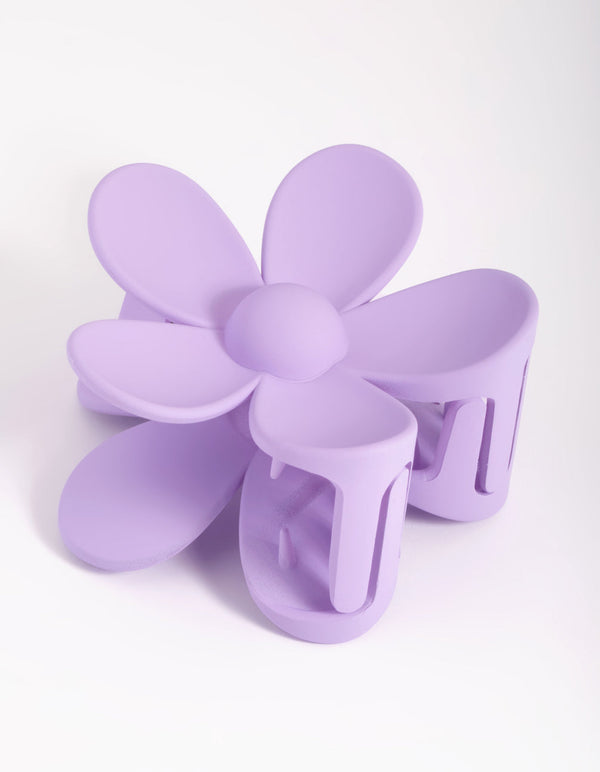 90s Purple Daisy Flower Claw Clip