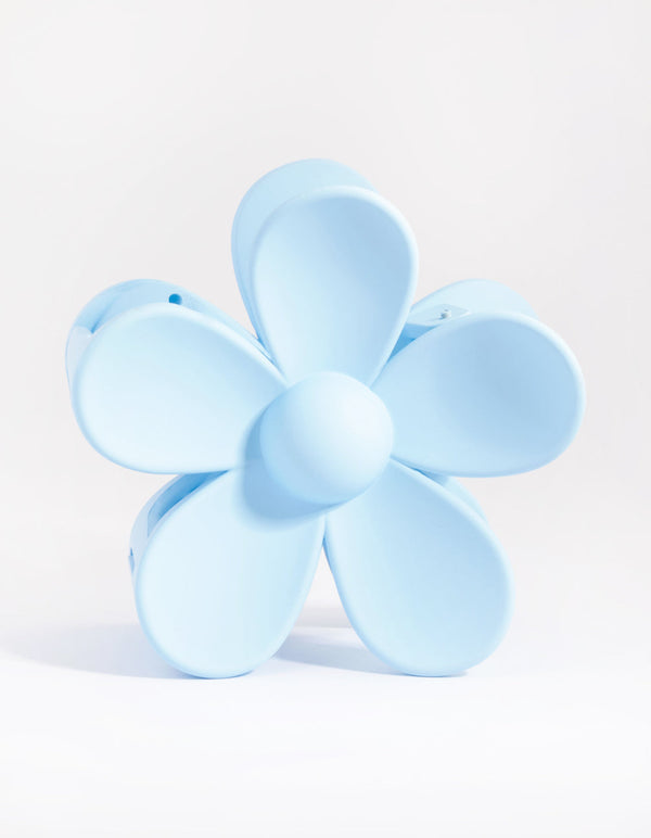 90s Blue Daisy Flower Claw Clip