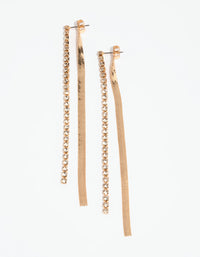Gold Snake Chain Hoop Earrings - link has visual effect only