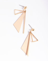 Brown Triangular Drop Earrings - link has visual effect only