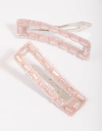 Pink Beaded Clips - link has visual effect only
