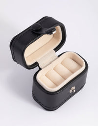 Small Black Faux Leather Ring Box - link has visual effect only