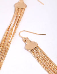 Gold Snake Chain Drop Earrings - link has visual effect only