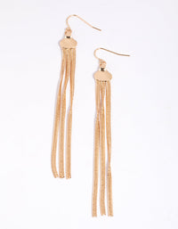 Gold Snake Chain Drop Earrings - link has visual effect only