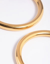 Gold Plated Stainless Steel Large Chunky Hoop Earrings - link has visual effect only