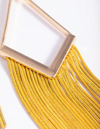 Yellow Snake Chain Drop Earrings - link has visual effect only