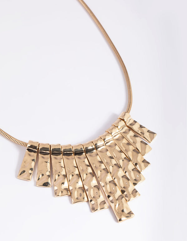 Gold Molten Pendant Necklace