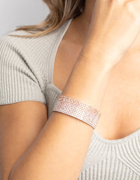 Rose Gold Diamante Ombre Cuff Bangle - link has visual effect only