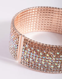 Rose Gold Diamante Ombre Cuff Bangle - link has visual effect only