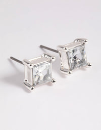 Silver Diamante Square Stud Earrings - link has visual effect only