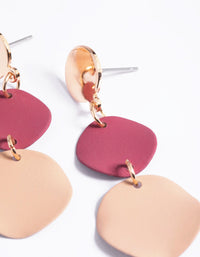 Maroon Circular Drop Earrings - link has visual effect only