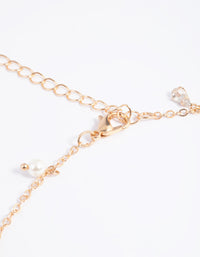 Gold Diamante & Pearl Waist Chain - link has visual effect only