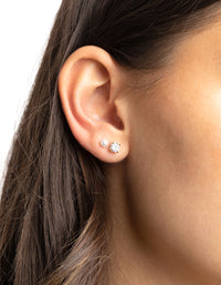 Gold Diamante Stud Earring 5-Pack - link has visual effect only