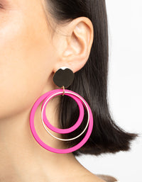 Pink Loop Drop Earrings - link has visual effect only