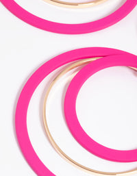 Pink Loop Drop Earrings - link has visual effect only