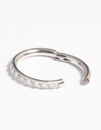 Platinum Plated Titanium Opal Clicker Ring - link has visual effect only