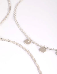 Silver Disc Chain Anklets - link has visual effect only
