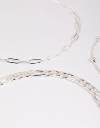 Silver Chain Anklets - link has visual effect only