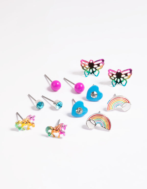 Kids Rainbow Magic Stud Earring 6-Pack