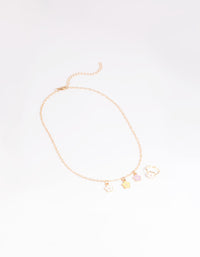 Kids Pastel Daisy Necklace & Ring Set - link has visual effect only