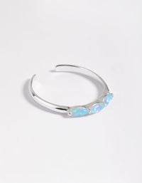 Sterling Silver Blue Opal Ring - link has visual effect only