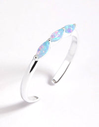 Sterling Silver Blue Opal Ring - link has visual effect only