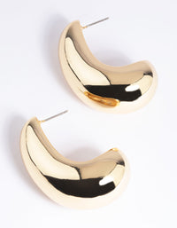 Gold Plated Brass Bold Hoop Earrings - link has visual effect only