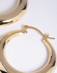 Gold Plated Brass Creole Hoop Earrings - link has visual effect only