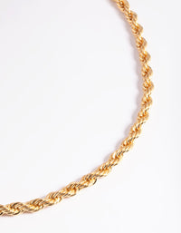 Gold Plated Rope Chain Necklace - link has visual effect only