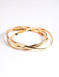 Gold Plated Smooth Bracelet Pack - link has visual effect only