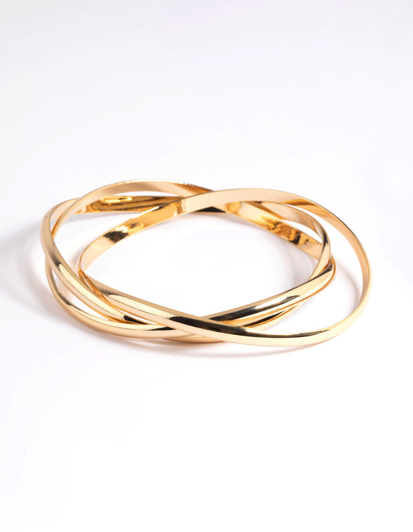 Gold Plated Smooth Bracelet Pack
