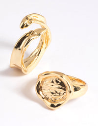 Gold Plated Molten Ring - link has visual effect only