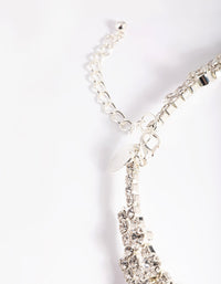 Rhodium Diamante Layered Choker - link has visual effect only
