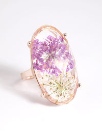 Gold & Lilac Flower Ring - link has visual effect only